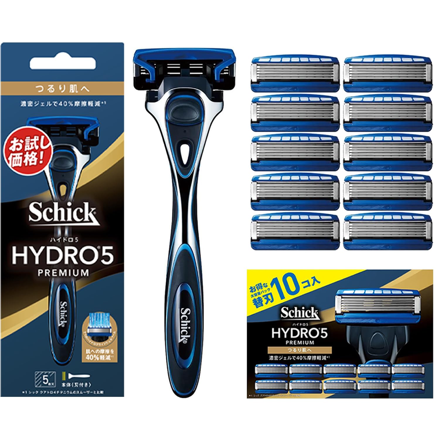 5箱セット合計40個 シック ハイドロ5プレミアム つるり肌へ 替刃 8個入 Amazon.co.jp: Schick(シック) ハイドロ5 プレミアム つるり肌へ